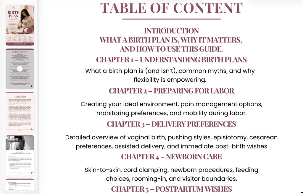 The Complete Birth Plan eBook: A Doctor's Guide to Vaginal & C-Section Births + Baby Aftercare