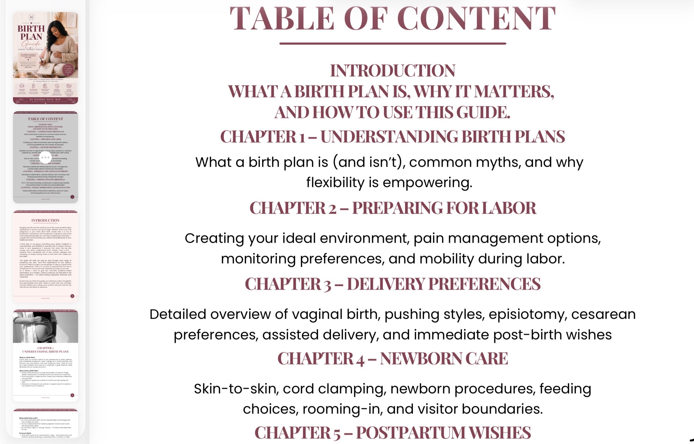 The Complete Birth Plan eBook: A Doctor's Guide to Vaginal & C-Section Births + Baby Aftercare
