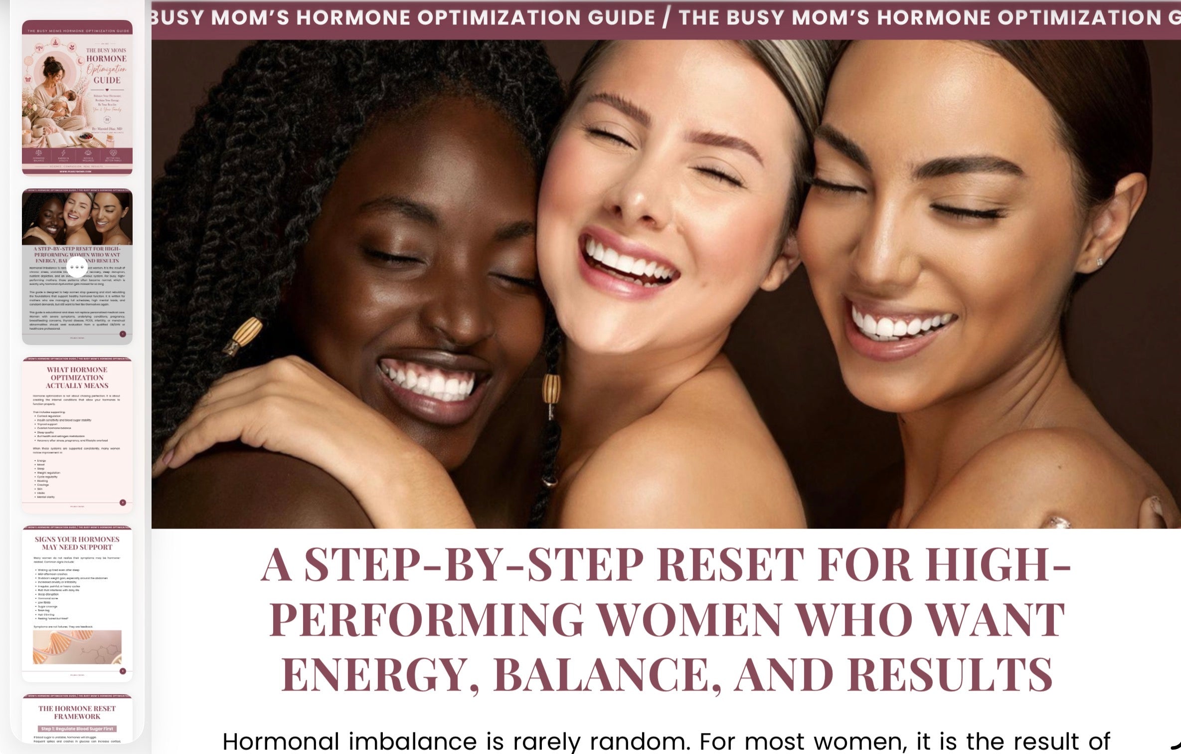 The Busy Mom Hormone Reset: A Doctor-Guided Blueprint to Balance Hormones, Restore Energy & Feel Like Yourself Again